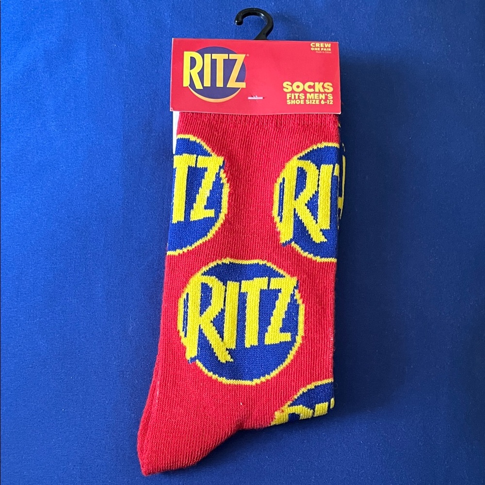 Ritz Socks Men 6-12 Red and Blue Men's Socks